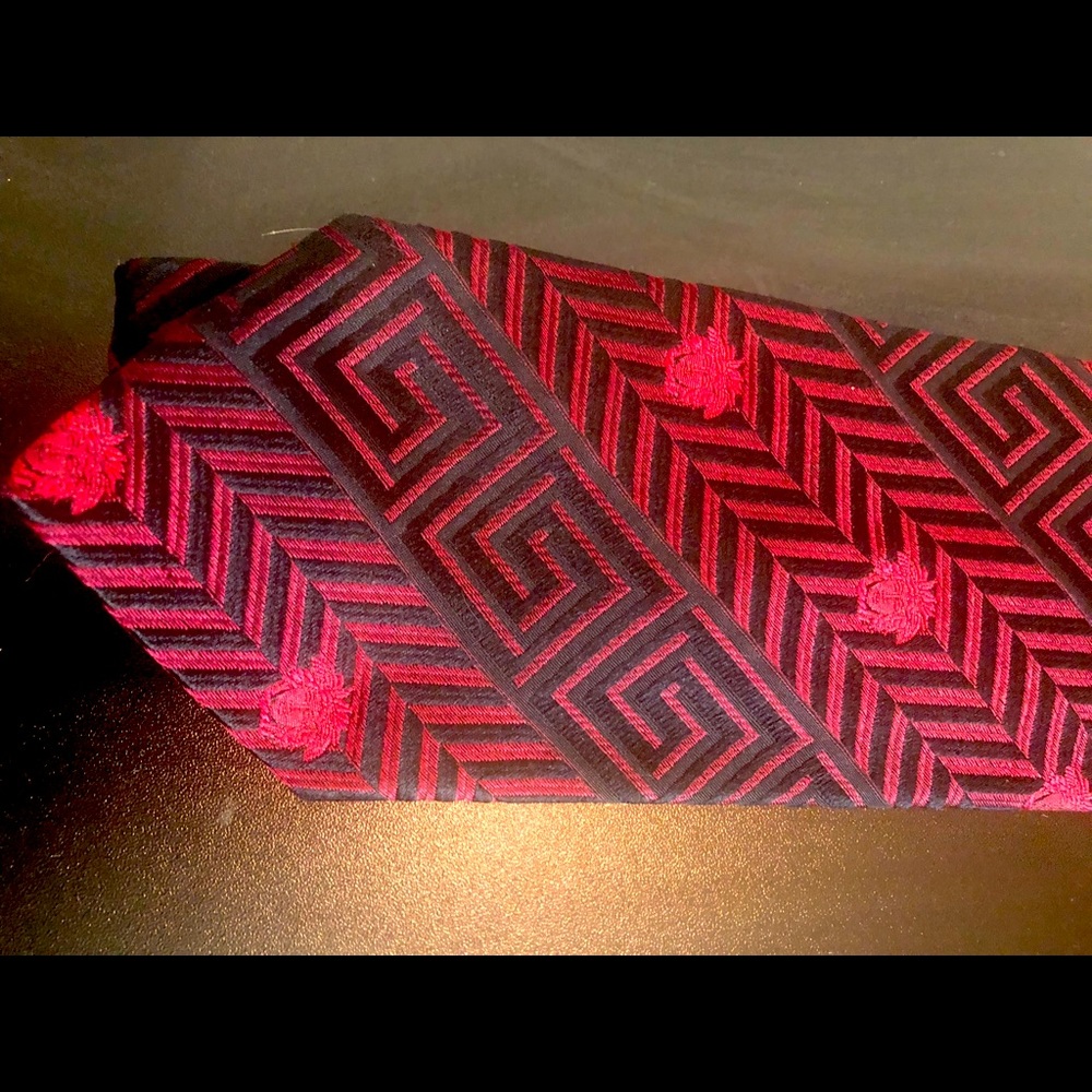 Versace tie Greek key design